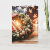 Amerikaanse kerstgroeten met trots kaart (Voorkant)