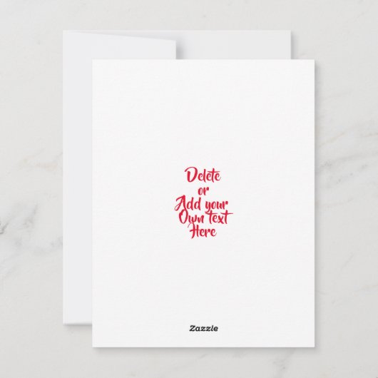 Amerikaanse kerstkaart met sneeuwman (Achterkant)