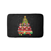 Amerikaanse kerstkerstkerstkerstman zwarte meisjes badmat (Voorkant)