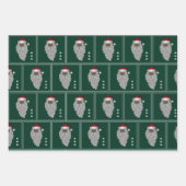 Amerikaanse kerstkerstman inpakpapier vel (Voorkant 2)