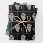 Amerikaanse kerstkerstman inpakpapier vel (In situ)