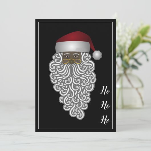 Amerikaanse kerstman feestdagenkaart (Staand voorkant)