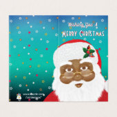 Amerikaanse kerstman kaart (Buitenkant ongevouwen)