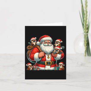 Amerikaanse Kerstman met Platypus Cadeau Xmas Kaart