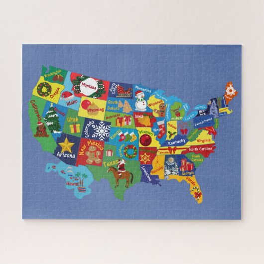 Amerikaanse kerstman — puzzel (Horizontaal)