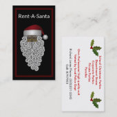 Amerikaanse kerstman Rent een kerstman Visitekaartje (Voorkant / Achterkant)