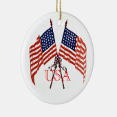 Amerikaanse Kerstmis Keramisch Ornament (Rechts)