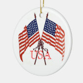 Amerikaanse Kerstmis Keramisch Ornament (Links)