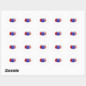 Amerikaanse Kerstmis Ronde Sticker (Vel)