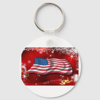 Amerikaanse Kerstmis Sleutelhanger