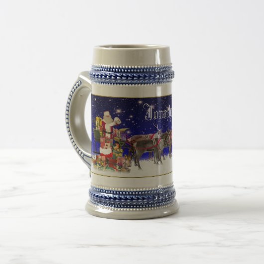 Amerikaanse  Kerststein Bierpul (Voorkant links)