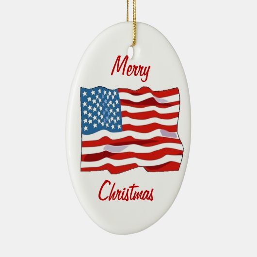 Amerikaanse kerstversiering keramisch ornament (Rechts)