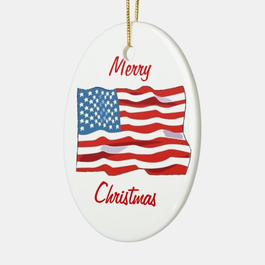 Amerikaanse kerstversiering keramisch ornament (Links)