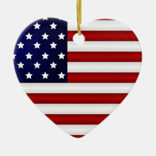 Amerikaanse kerstversiering keramisch ornament