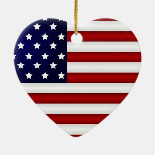 Amerikaanse kerstversiering keramisch ornament (Achterkant)