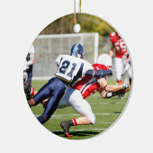 Amerikaanse kerstversiering met Football Keramisch Ornament (Links)