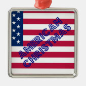 Amerikaanse kerstvlag metalen ornament (Voorkant)