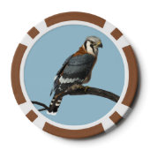 Amerikaanse Kestrel Clay Poker Chip (Achterkant)