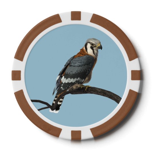 Amerikaanse Kestrel Clay Poker Chip (Voorkant)