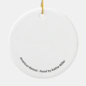 Amerikaanse kestrel keramisch ornament (Achterkant)