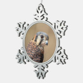 Amerikaanse kestrel tin sneeuwvlok ornament (Rechts)