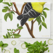 Amerikaanse keukenhanddoek Goldfinch Birds (Gevouwen)