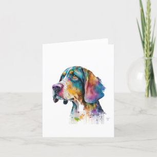 Amerikaanse keverhond in Waterverf & pen Feestdagen Kaart