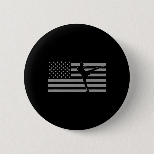 Amerikaanse Kickboksen Ronde Button 5,7 Cm (Voorkant)