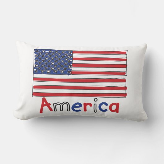 Amerikaanse KINDER vlag Kussen (Voorkant)