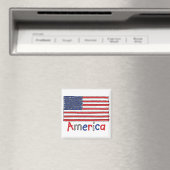 Amerikaanse KINDER vlag Magneet (Insitu (Vaatwasser))