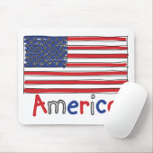 Amerikaanse KINDER vlag Muismat (Met muis)