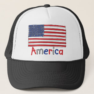 Amerikaanse KINDER vlag Trucker Pet