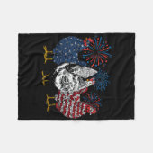 Amerikaanse kip op 4 juli Onafhankelijkheidsdag Fleece Deken (Voorkant (Horizontaal))