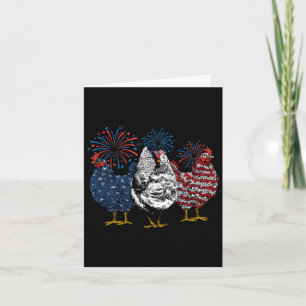 Amerikaanse kip op 4 juli Onafhankelijkheidsdag Kaart