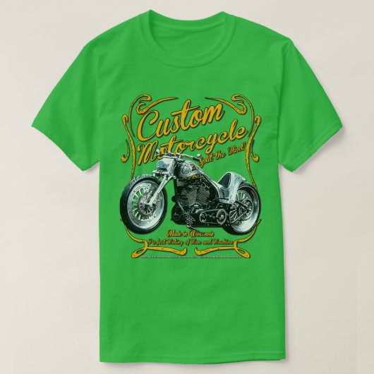 Amerikaanse klassieke aangepaste motorfiets t-shirt (Design voorkant)