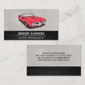 Amerikaanse klassieke auto |  converteerbaar visitekaartje (Voorkant / Achterkant)