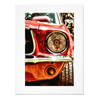 Amerikaanse klassieke auto's - Rood (0275) Foto Afdruk