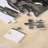 Amerikaanse Klassieke Chopper Motorfiets Legpuzzel (Zijkant)