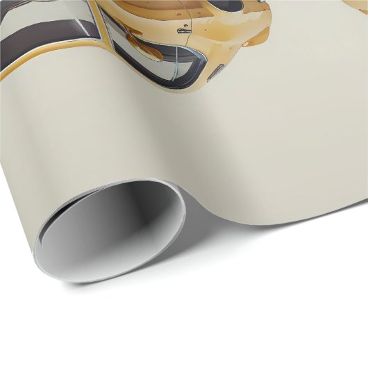 Amerikaanse klassieke gele auto cadeaupapier (Rol Hoek)