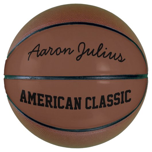Amerikaanse klassieke gepersonaliseerde basketbal (Voorkant)