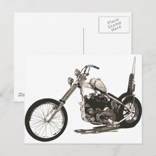 Amerikaanse Klassieke motorfiets Briefkaart (Voorkant / Achterkant)
