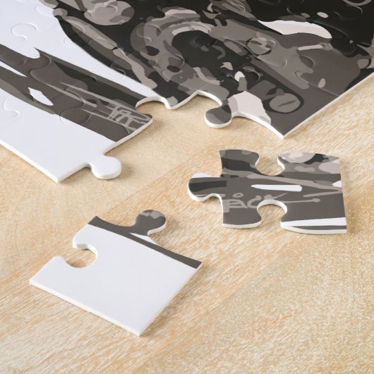 Amerikaanse Klassieke motorfiets Legpuzzel (Zijkant)