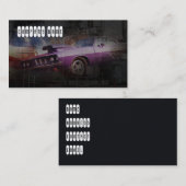 Amerikaanse klassieke roze auto voor auto's visitekaartje (Voorkant / Achterkant)