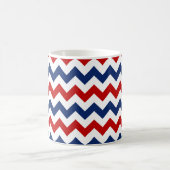 Amerikaanse kleuren Chevron Stripes Koffiemok (Center)