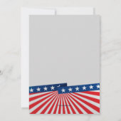 Amerikaanse kleuren Fotopatriottische uitnodiging (Achterkant)