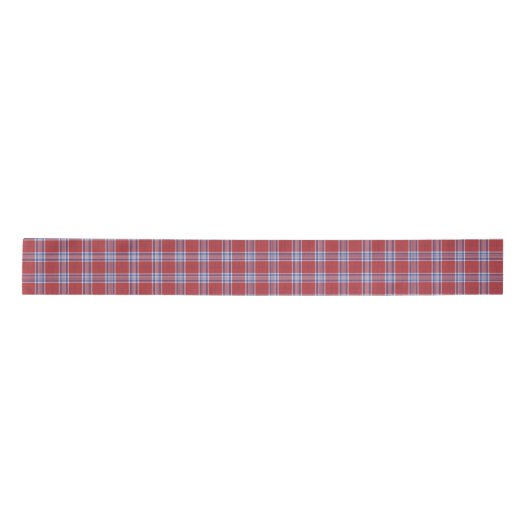Amerikaanse kleuren Pset Tartan Red White Blue Satijnen Lint (Voorkant)
