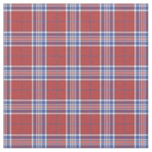 Amerikaanse kleuren Pset Tartan Red White Blue Stof