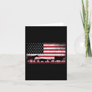 Amerikaanse Koe 4 juli Chicken Horse Pig Fa Kaart