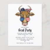 Amerikaanse Koe Afstuderen fotouitnodiging Flyer (Voorkant)