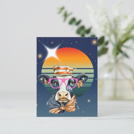 Amerikaanse Koe Briefkaart (Staand voorkant)